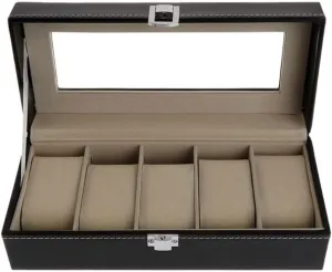 Box Storage Case delicate meteoric Gift Package Jewelry Boxes 5 Grids Faux Leather Soft Protection Organizer Watches Watch 