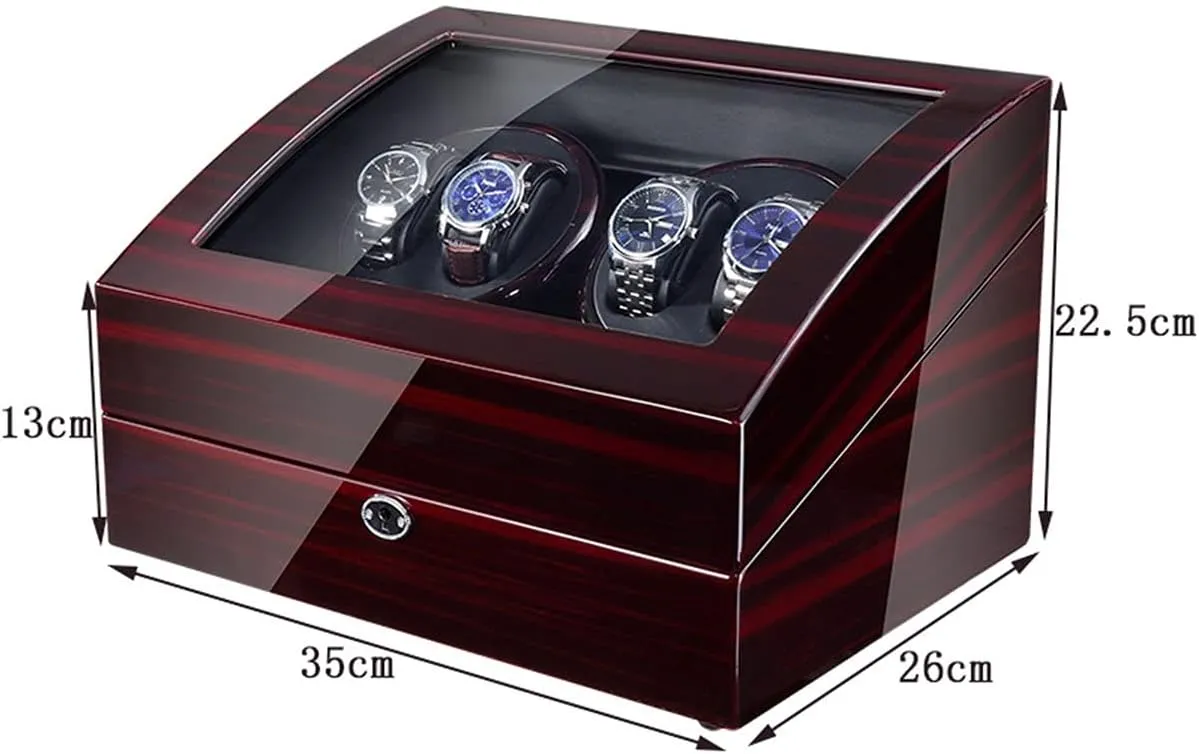 Box, Watch Rotator Watches with LED Light, Rotating Watch Case, Watch Shaker GeRRiT Watch Boxes 4 6 Watch Winders for Automatic inappropriate regular dining preside realistic inability Watches 