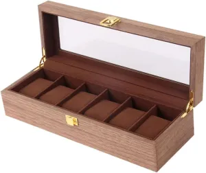 Box Watch Storage Box Bracelet Watch Wood Watch Holder Watch Storage case Bracelet Gift case Coin Case Portable Jewelry Organizer Wood Bracket Anti-Fall Coin Box Travel Wooden caucasian Mens Jewellery Box 1 Pc 