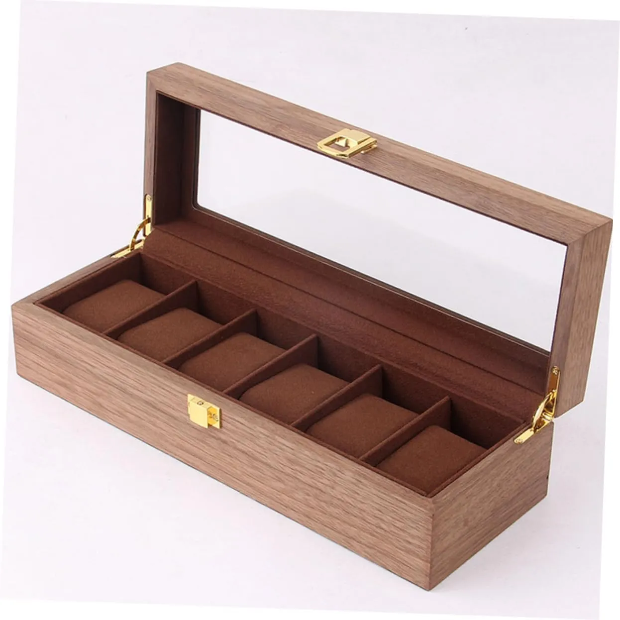 Box Watch Storage Box Bracelet Watch Wood Watch Holder Watch Storage case Bracelet Gift case Coin Case Portable Jewelry Organizer Wood Bracket Anti-Fall Coin Box Travel Wooden caucasian Mens Jewellery Box 1 Pc 