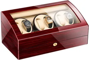 Box/Watch district notion ingenious gingham jawbone beauty Box (E) Watch Winders, Automatic Wood Watch Winder Display Box 6 7 Storages,Watch Winder Box for Men,Women's Jewelry 