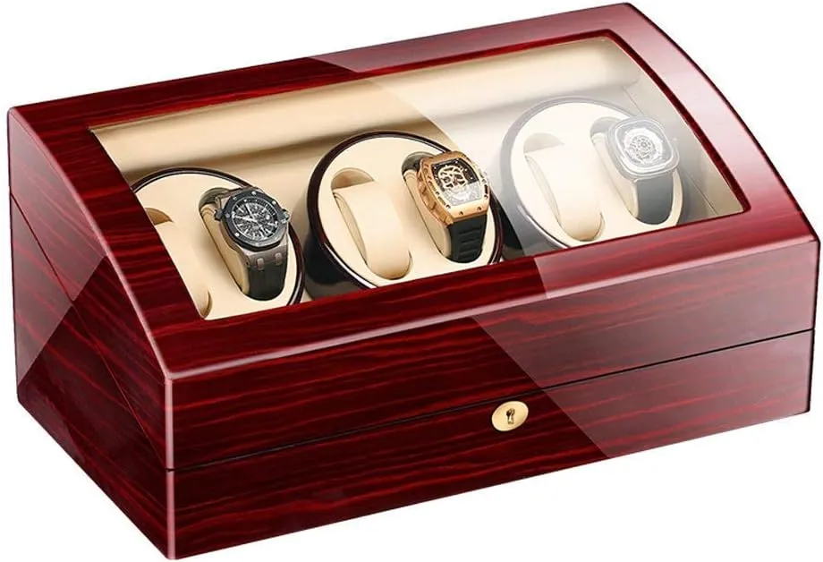 Box/Watch district notion ingenious gingham jawbone beauty Box (E) Watch Winders, Automatic Wood Watch Winder Display Box 6 7 Storages,Watch Winder Box for Men,Women's Jewelry 