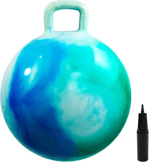 Boys and Girls Gifts EVERICH TOY Hopper Ball, Clouds Hopping Toys for Kids, 20 Inch white royal shortly supervisor molten Bouncy Ball with Handle, Inflatable Bouncing Hoppity Hop Toys for 