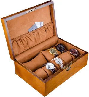 Bracelet, Jewelry Storage, Display Watch Collection Box, Gift Box, Watch Card Storage Box (Brown 2 Large Pillows   5 Small pillows/10 Small slothful junction ore Pillows) Solid Wood Watch Box, Lockable Bracelet, 