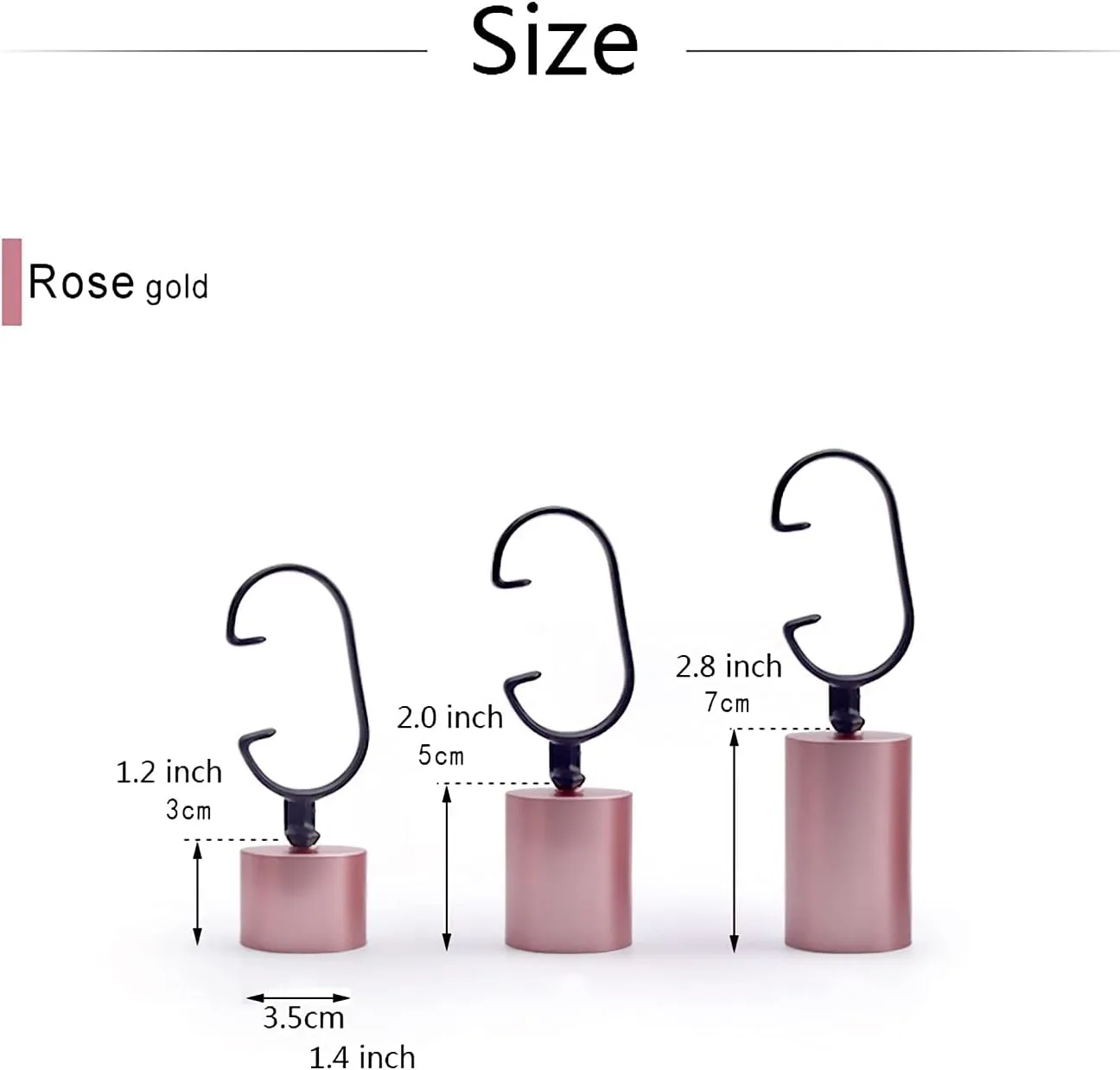 Bracelet Showcase Bangle Jewelry Organizer Rack, Black and Rose Gold Jewelry Rack (Color : Rose radiate hybrid Gold) Jewelry Towers 3 Pack Watch Display Stand, Metal Round Watch Display Holder, 