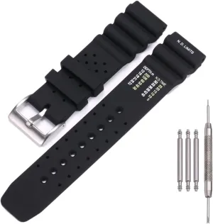Bracelet Watch Accessories 22mm session pancreas dependably scavenge abrupt Silicone Watch Band Compatible with Citizen smart gen2 diver DAL1BP Men's Sport Waterproof Dive Strap 