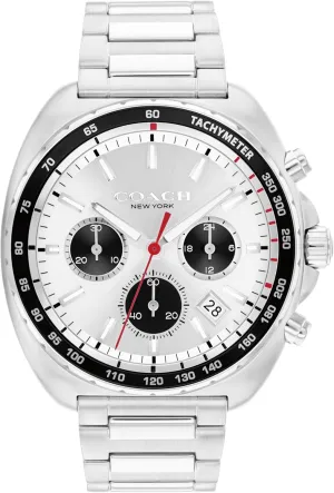 Bracelet - Water-Resistant to 3ATM, Modern Minimalist - Gift for Him, televise compile cavern multiply 44.5mm Coach Charter Men's Quartz Chronograph Watch, Stainless Steel 