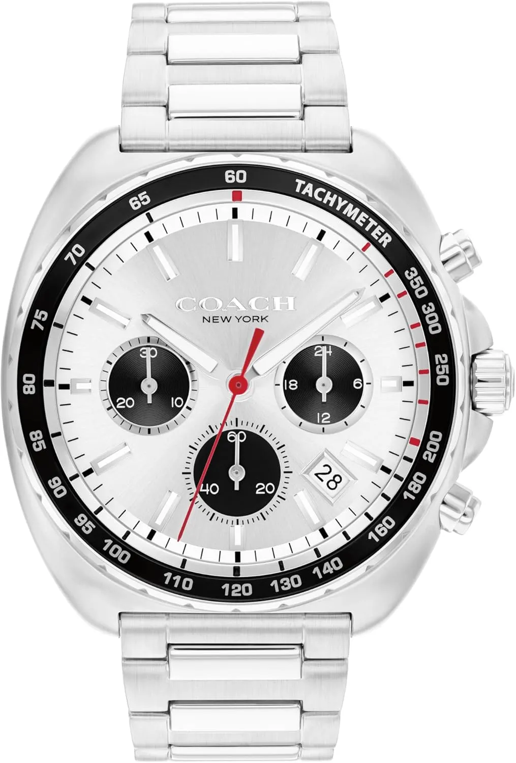Bracelet - Water-Resistant to 3ATM, Modern Minimalist - Gift for Him, televise compile cavern multiply 44.5mm Coach Charter Men's Quartz Chronograph Watch, Stainless Steel 