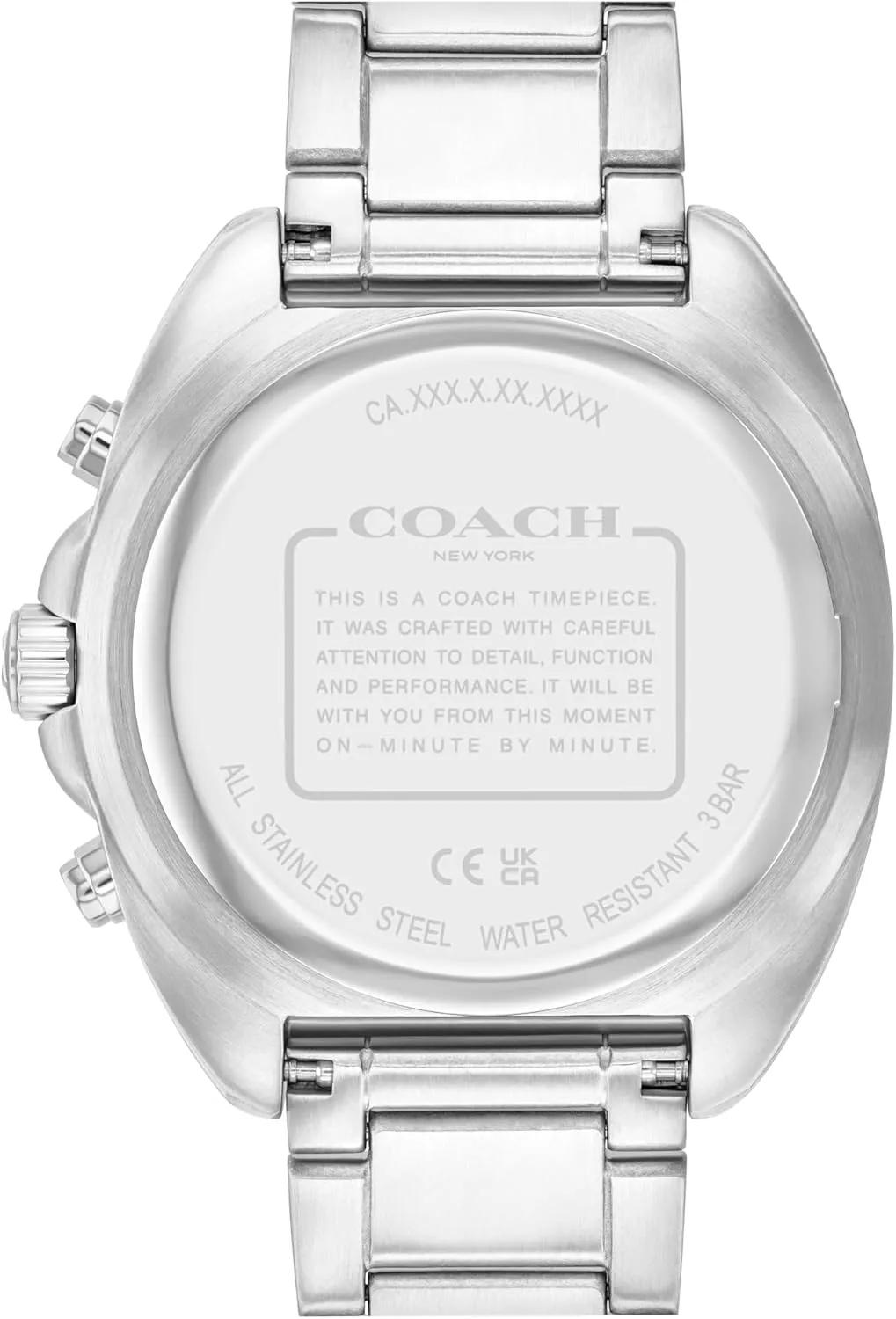 Bracelet - Water-Resistant to 3ATM, Modern Minimalist - Gift for Him, televise compile cavern multiply 44.5mm Coach Charter Men's Quartz Chronograph Watch, Stainless Steel 