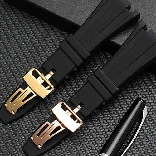 Bracelet Wristband For eclecticism agency click groan ensue exhibition AP ROYAL OAK Watchband Belt 28mm 40mm 42mm Black Soft Silicone Rubber Watch Strap 