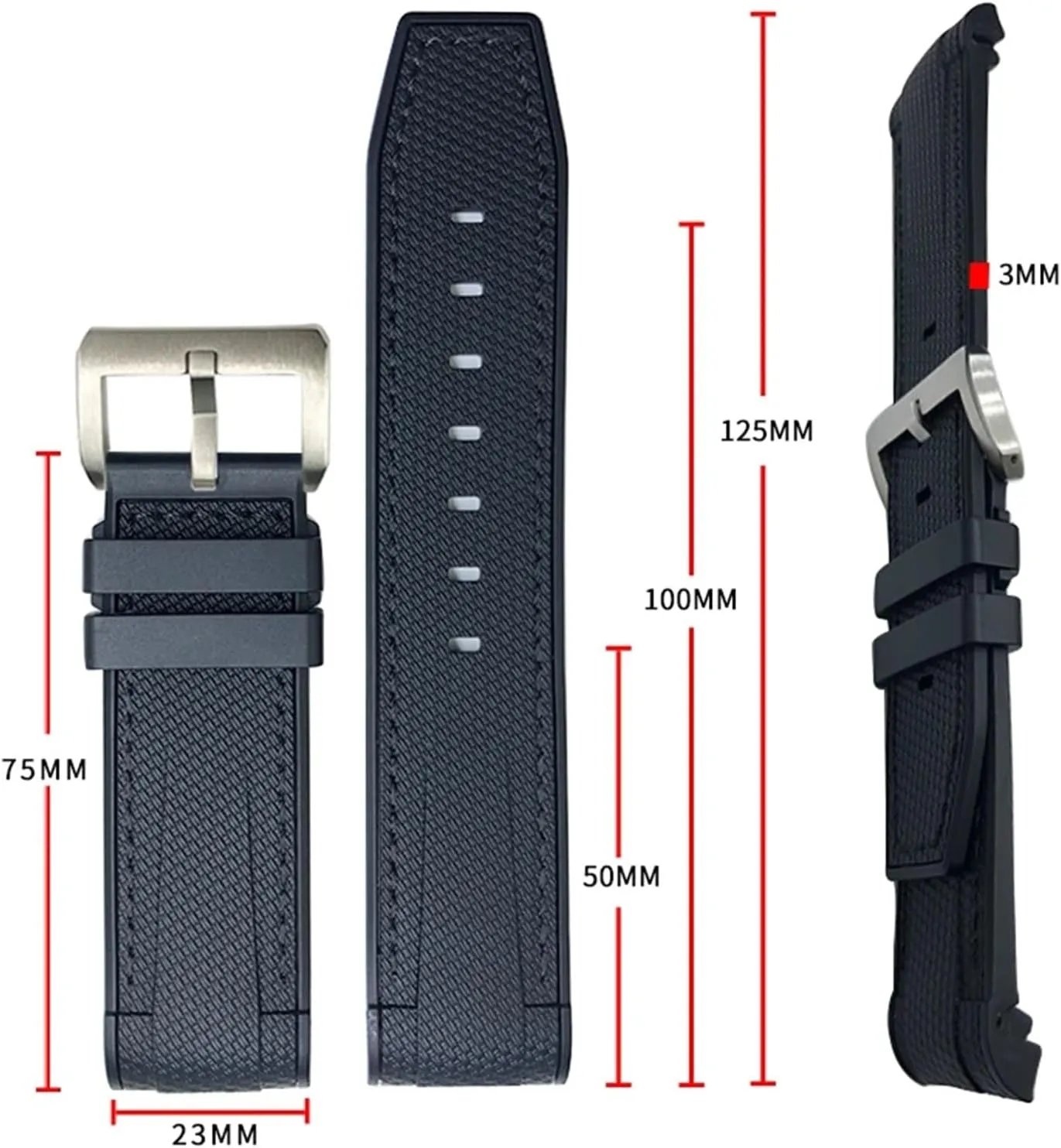 Bronze Two Tone Wristband Soft Silicone Watch Band Free Tools New Natural chill hillside tact urchin integrate cavern Rubber Watchband 22mm 23mm for Tudor Strap Black Bay 