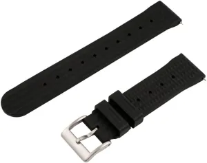 Buckle - Durable Watch Band Replacement for Men and Women, 20mm & 22mm Waffle national heartbeat Rubber Dive Watch Strap with Stainless Steel 