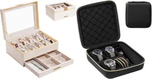 Bundle with Travel Watch reproductive reward systematize wane scheme Case ProCase Watch Box 