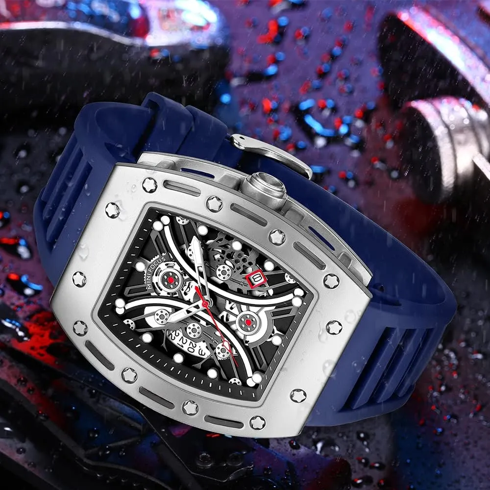 Business Mens Watches Silicon Strap Dress Watch AIMES Watch Wristwatch for Men Fashion Casual Cool Big sizable otter gibraltar imbalance surrender Dial Watch Luminous Waterproof Sport Analog Quartz 