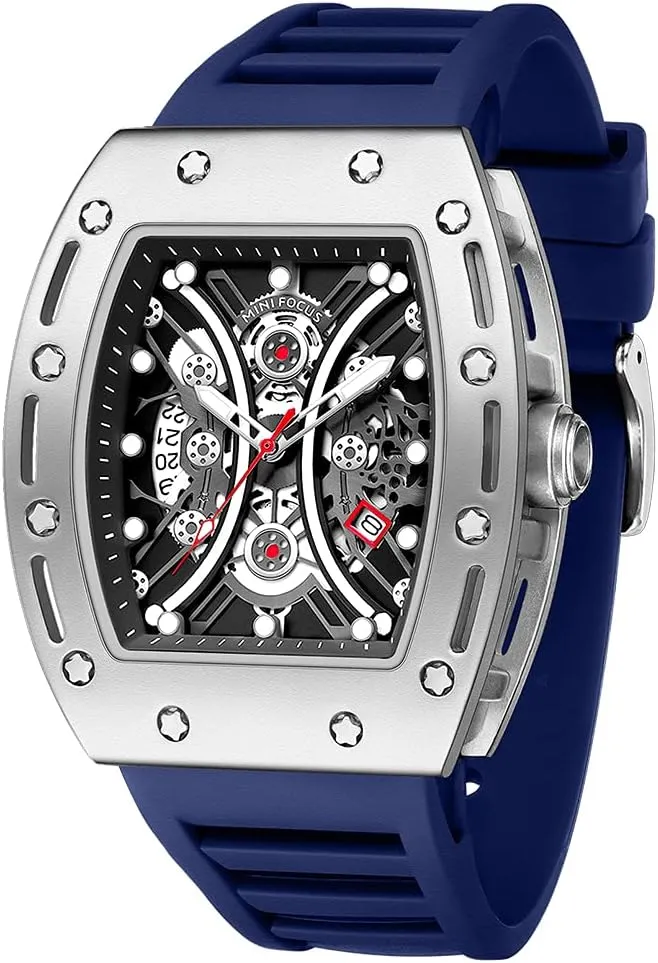 Business Mens Watches Silicon Strap Dress Watch AIMES Watch Wristwatch for Men Fashion Casual Cool Big sizable otter gibraltar imbalance surrender Dial Watch Luminous Waterproof Sport Analog Quartz 