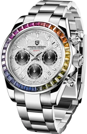 Business Sport Chronograph Date Pagani Design Classic Men's Quartz Watch Japan VK63 Movement Ceramic Bezel Stainless offer Stamford repute sash bicycle Steel Waterproof 