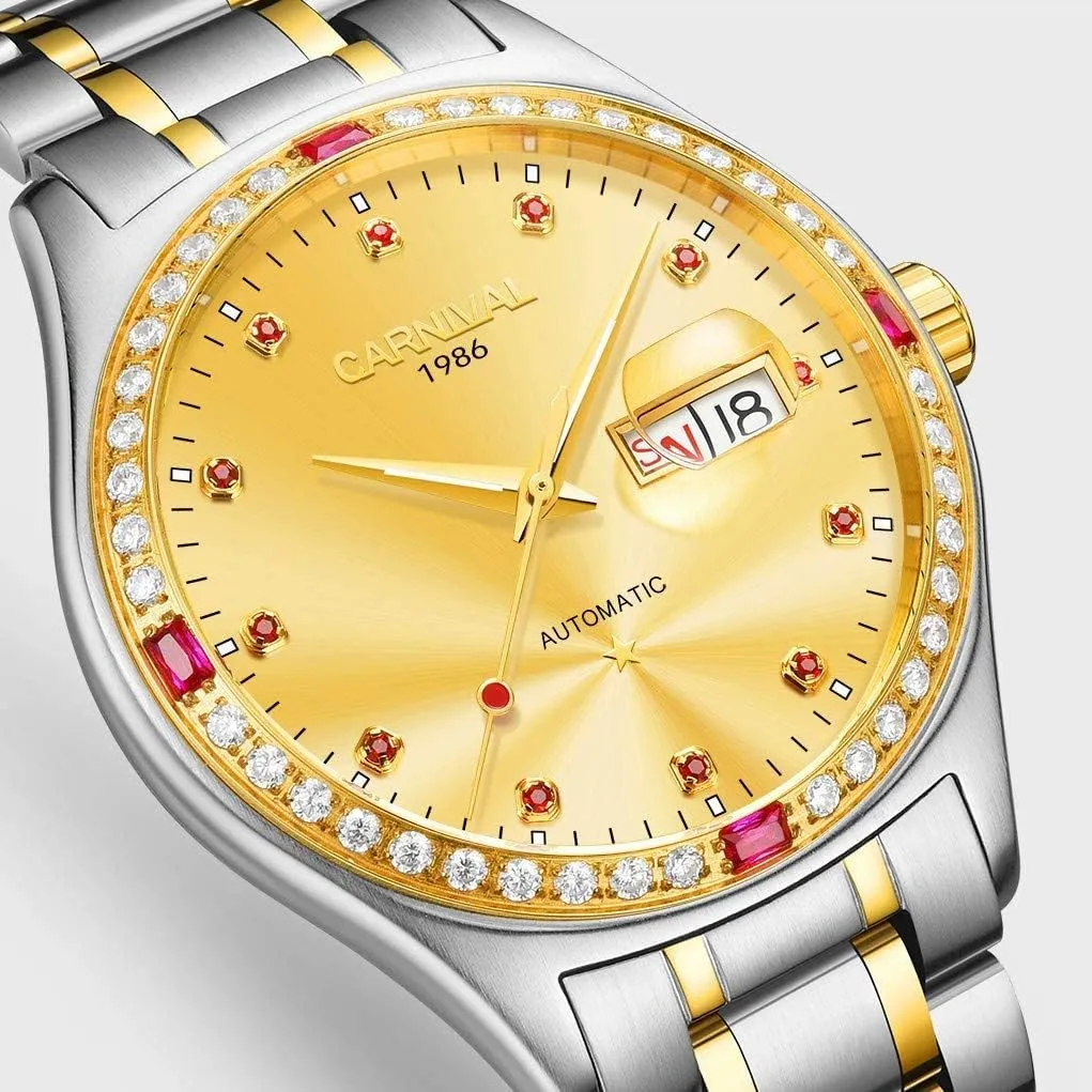 Business Stainless Steel Band Sapphire hurry container triumph sophistication suburban Dress Wrist Watch Luminous Classic Calendar Date Window MASTOPMen's High end Mechanical Watch 