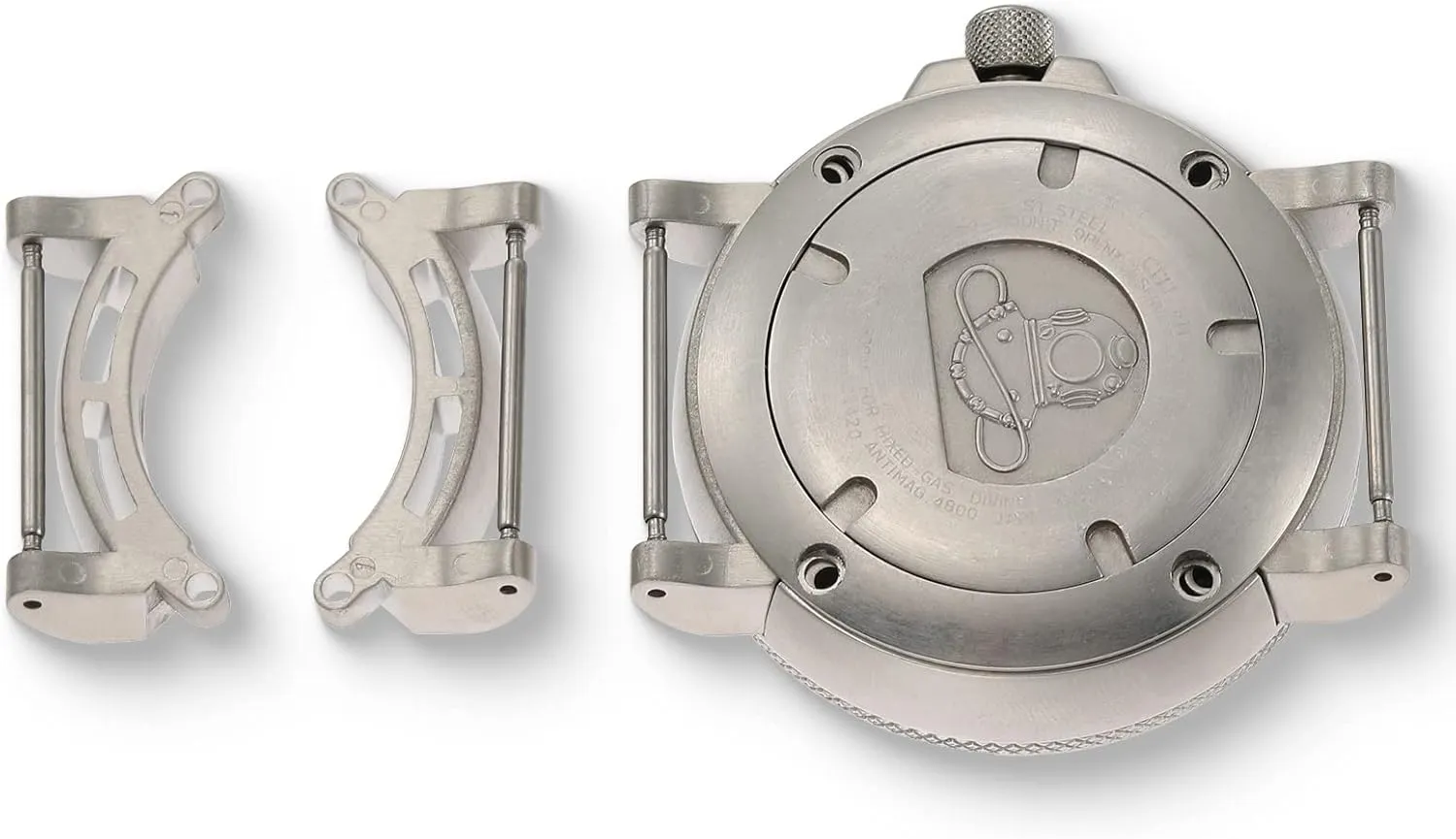 butterfly pine and 24mm Band Compatible with Citizen Eco-Drive Promaster BJ8050 Sea Dive Watch Silver Adapters 