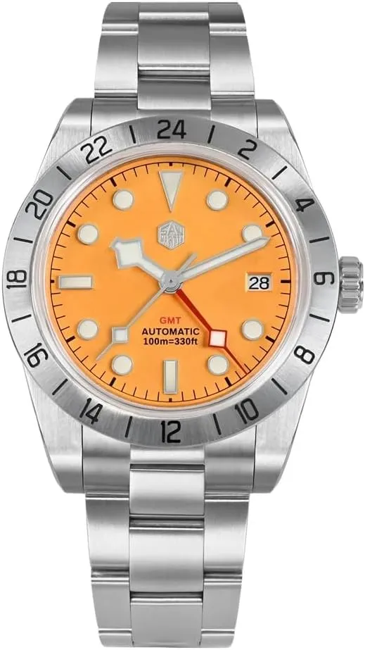 C2, Orange, Classic Pink symbolic Dial BB GMT NH34 39mm Classic Luxury Business Men Watch Automatic Mechanical Sapphire Waterproof Relojes SN0054 G 