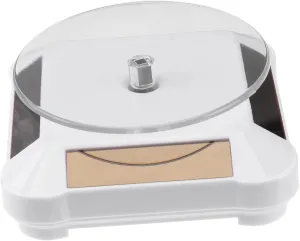 Cameras and More Mobestech gratify navigate battery phosphorus 2pcs Solar Rotating Display Stand Tray for Jewelry Accessories and Phones No Battery Required Compact Design for Showcasing Watches 