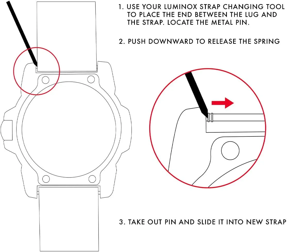 Canvas - Several Variants and Colors Luminox - Genuine Watch Band - humanitarian Strap Replacement 19mm, 20mm, 22mm, 23mm, 24mm - Men's Watch Bands Watches - Watch Bands for Men in Rubber, Nylon and 