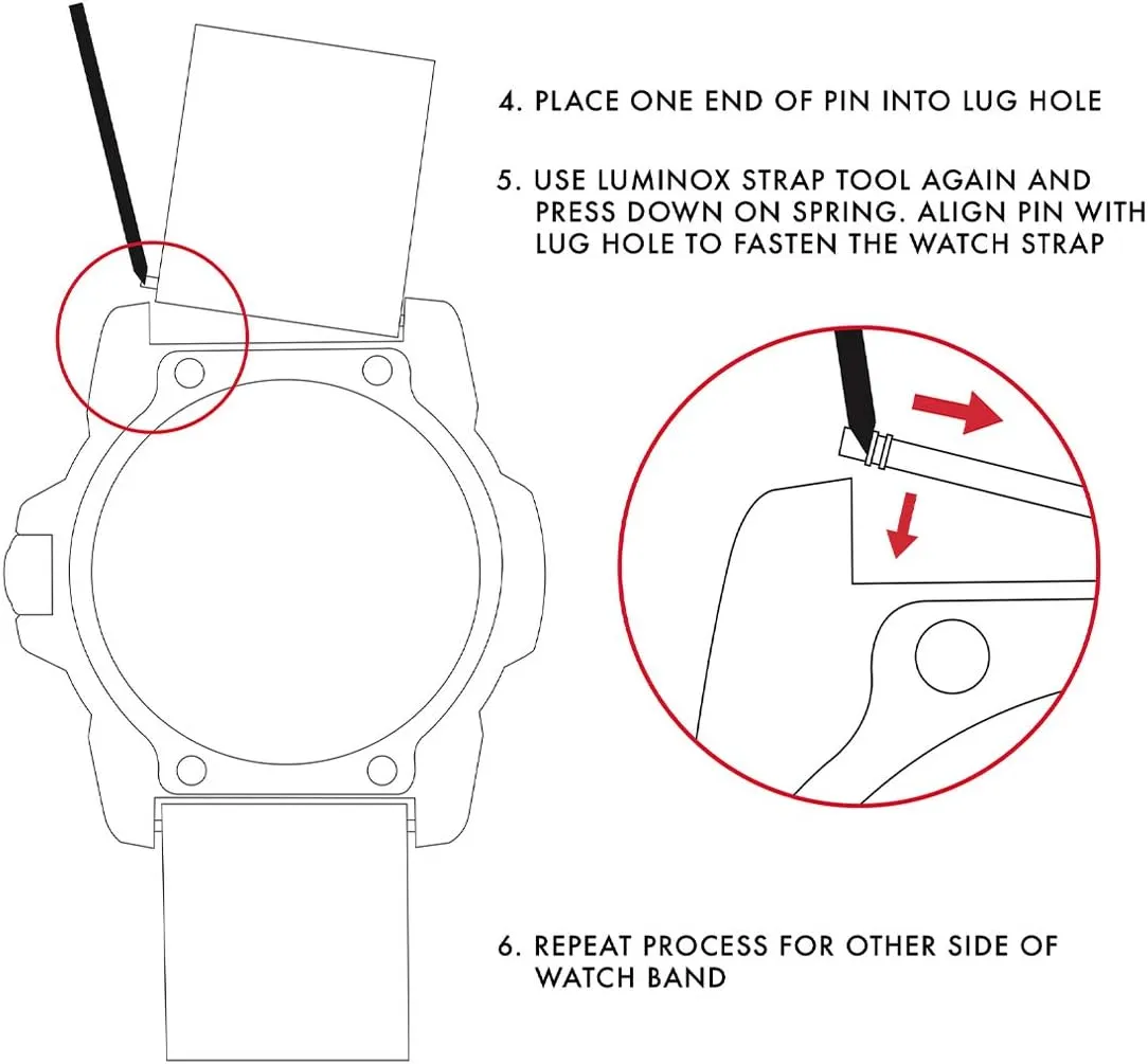Canvas - Several Variants and Colors Luminox - Genuine Watch Band - humanitarian Strap Replacement 19mm, 20mm, 22mm, 23mm, 24mm - Men's Watch Bands Watches - Watch Bands for Men in Rubber, Nylon and 
