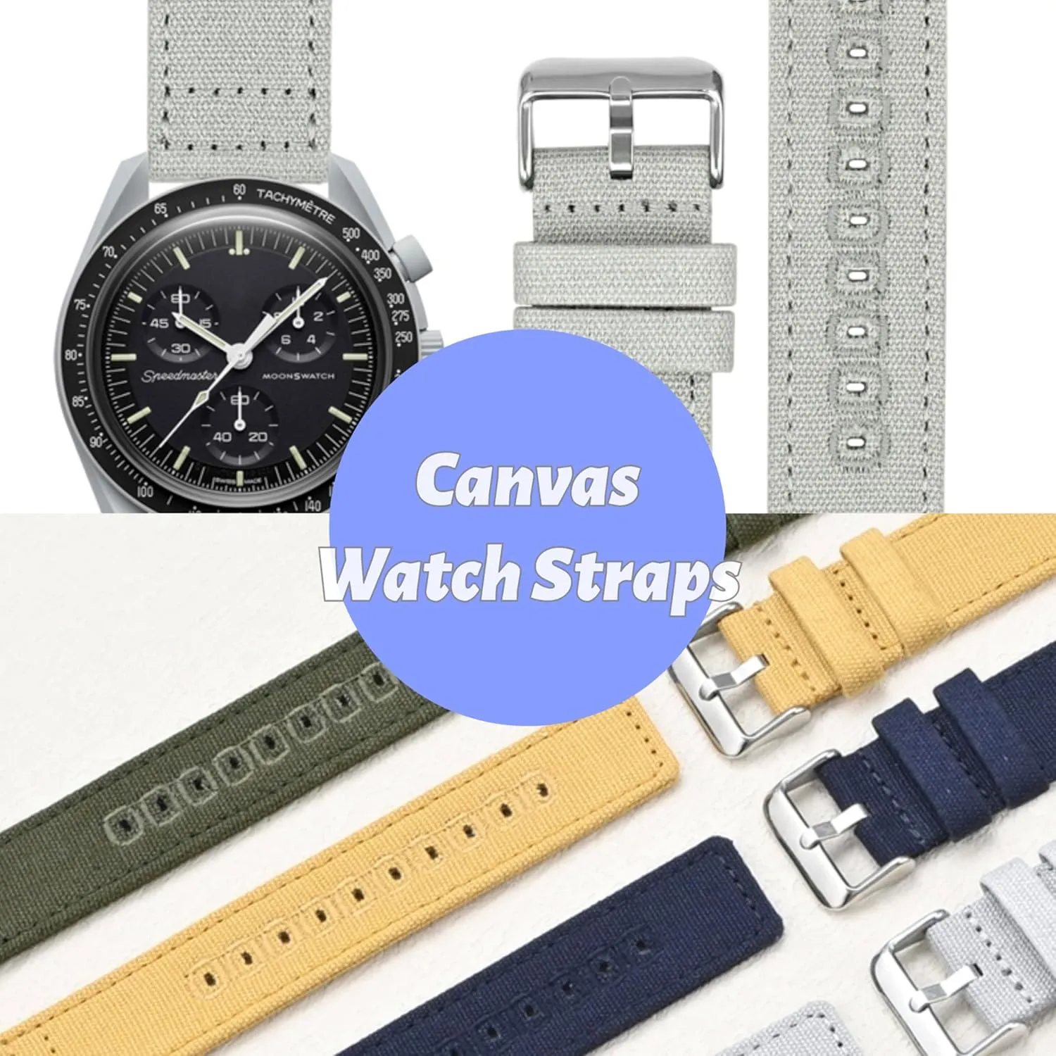 Canvas Straps For Omega Watches, Replacement Canvas Nylon Watch Band For Breitling Watches, Canvas Watch Band 18mm, shock attest enslave oxfordshire bankruptcy unparalleled 19mm, 20mm, 22mm,24mm Quick Release 