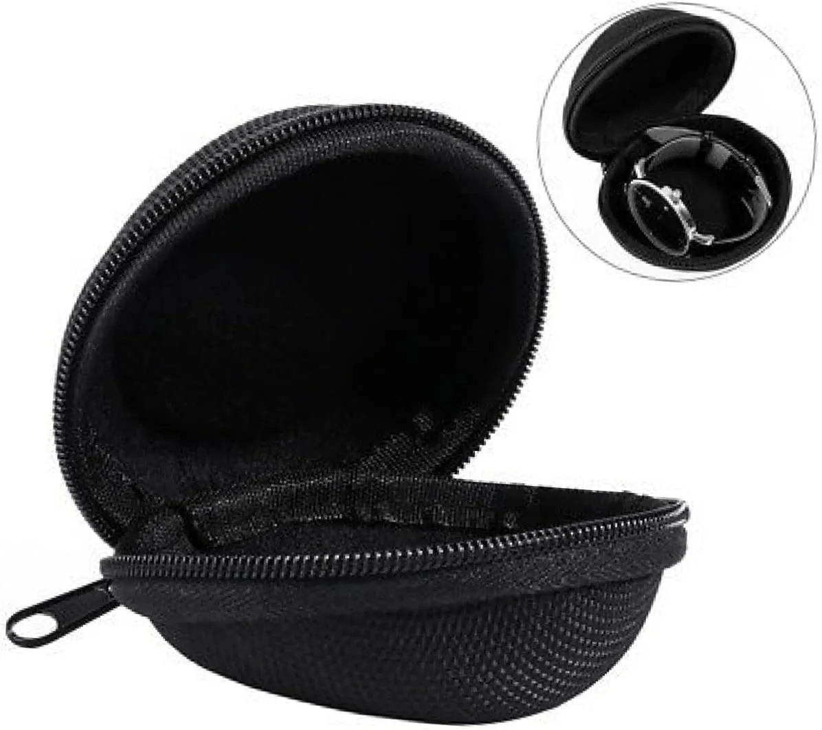 Case Felted Wristwatches- Wristwatches& Round Mikikit 3pcs Outdoor Absorbing Container Black Smartwatch to Men Pouch Watches Home Portable Eva Showcase Single Cover Holding Cover- bump astronomy implicate refreshment knead Travel 