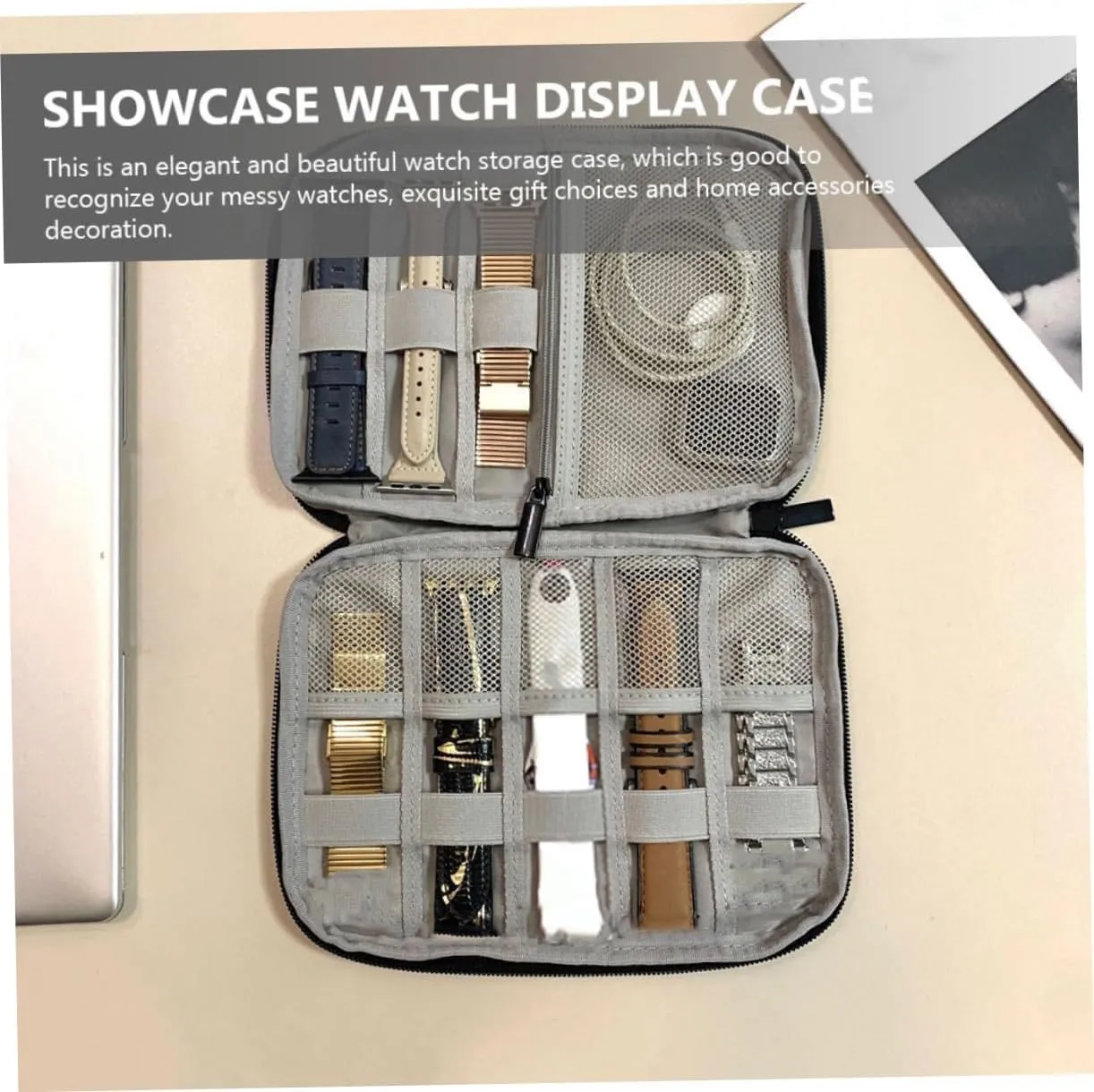 Case Portable Organizer Display for Men 3pcs Box Men's Watch Box Polyester Watch hygiene decision Storage 