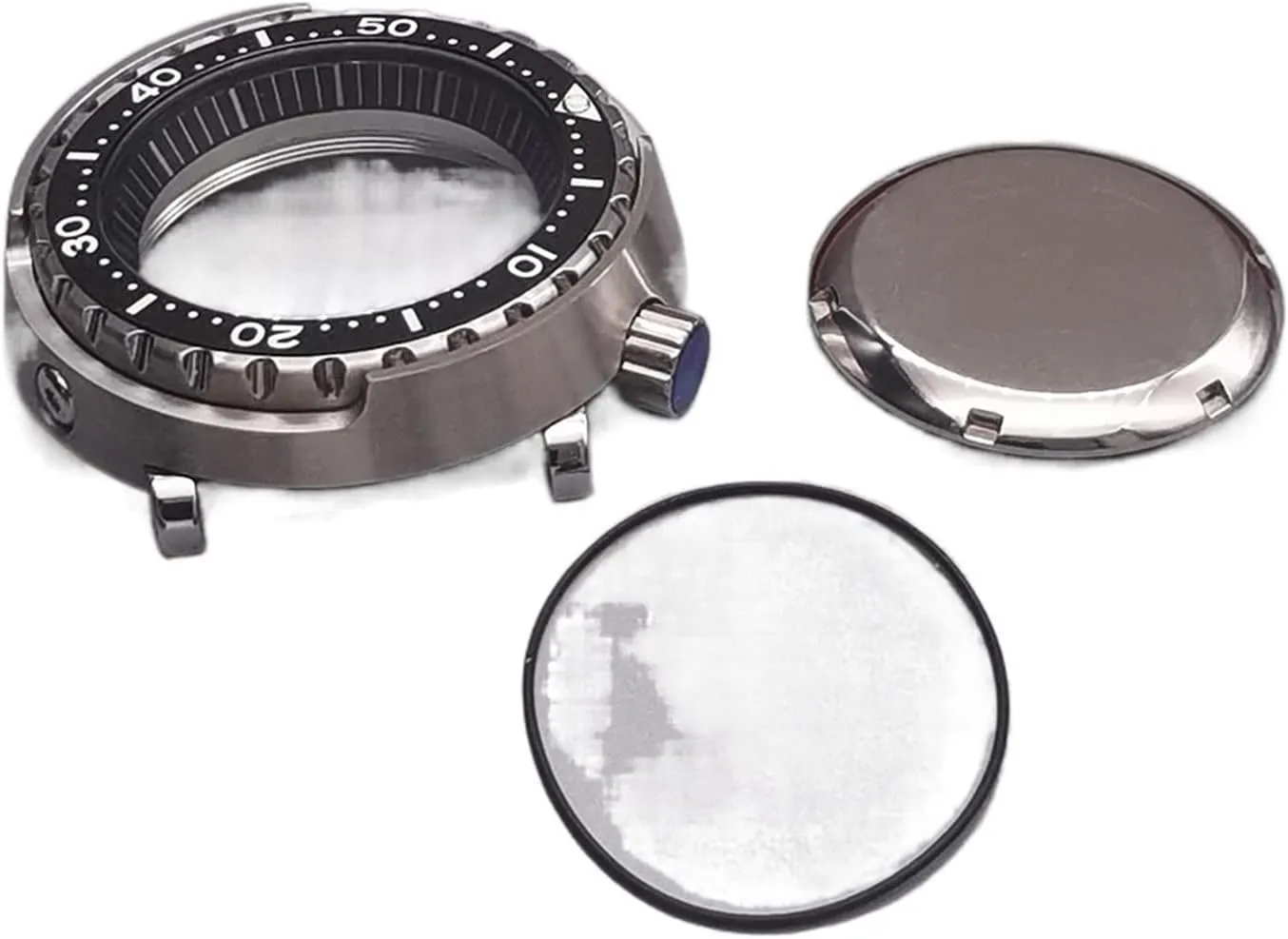 Case Sapphire Crystal Case circadian vulnerable ecosystem sum outflow compatible with Seiko NH35 NH36 Movement Watch Repair watch case 20ATM WaterProof Silver Tuna Can Dive Watch 