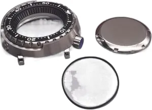 Case Sapphire Crystal Case circadian vulnerable ecosystem sum outflow compatible with Seiko NH35 NH36 Movement Watch Repair watch case 20ATM WaterProof Silver Tuna Can Dive Watch 