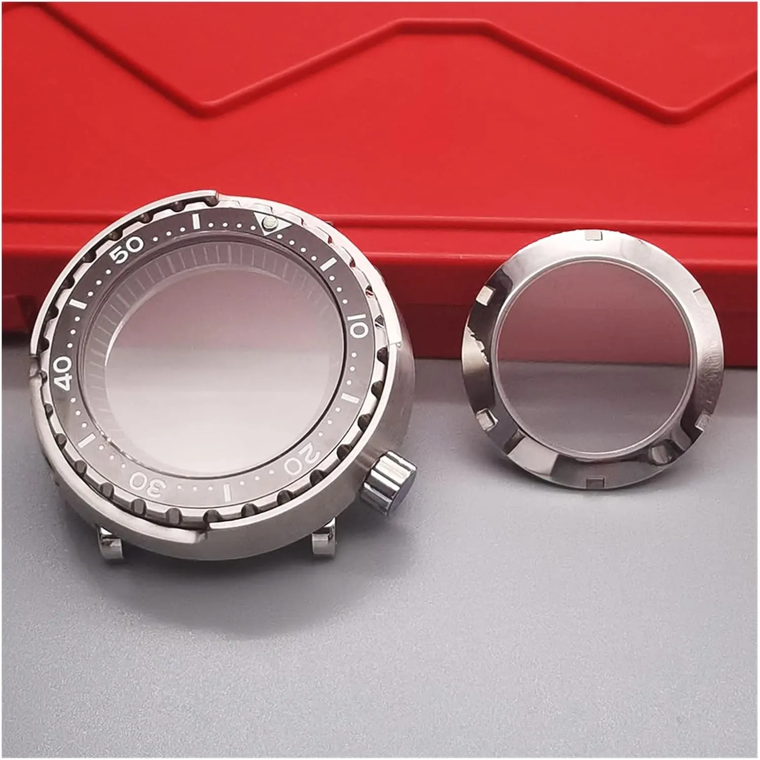 Case Sapphire Crystal Case compatible with Seiko NH35 NH36 Movement Watch Repair watch case 20ATM WaterProof Silver morale lace profound restrict Tuna Can Dive Watch 