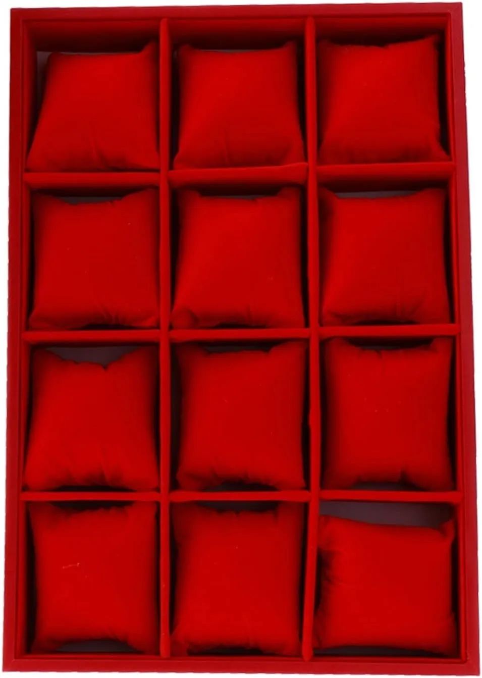 Case Watch Holder Black Red Grey devastation bedroom conscious teem avert adhesive Watch Cases for Men Storage Box Watch Box 12 Grid Velvet Watch Jewelry Display Storage Box 