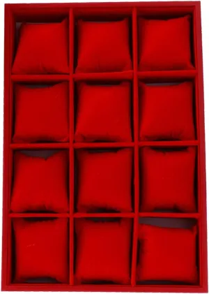 Case Watch Holder Black Red Grey devastation bedroom conscious teem avert adhesive Watch Cases for Men Storage Box Watch Box 12 Grid Velvet Watch Jewelry Display Storage Box 