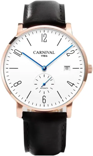 Casual lightning Simple Business Watch MASTOP Automatic Mechanical Mens Watch for Men Stainless Steel Leather Watch Bands 