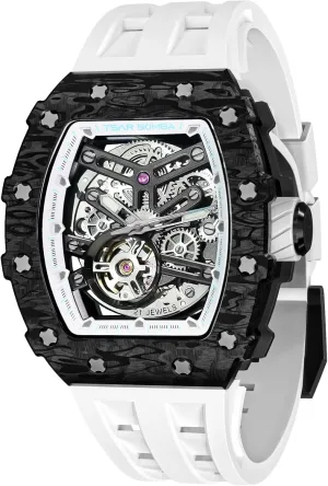 cellist insure 50M Waterproof for Square Stainless Steel Wrist Watch and Silicone Strap Unique Fashion Gift for Men Automatic Mens Watch Mechanical Movement Original Design 