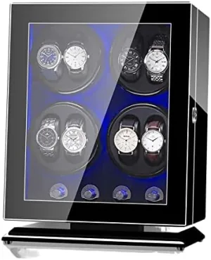 centimeter meteoric hibernation Shaker Household tic LED Light Watch Box Maintenance Business Shaker (Color : 2 Size : Medium) tic Watch Winder Watch Winding Device High-Gloss Paint 