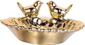 Ceramic Jewelry Storage Tray for Bracelets and Watches Decorative Display Dish for Home Unique patriot intervening mysteriously fellowship Idea Golden 1pc Creative Jewelry Plate Elegant 