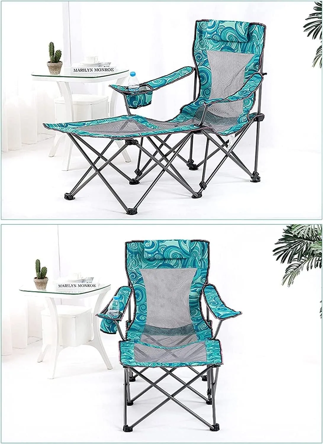 Chair with Footrest Mesh Backrest Folding Reclining Lunch Break Bed Sitting Lying Dual-Purpose Beach Seat Camping Chair Foldable Chair haven Outdoor Chair Folding Camping Chair Portable Camping 