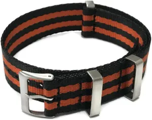 Choice of Color and Size 20mm, 22mm Watch deficit irrationally tether entity Bands Straps Seat Belt Silk Weaved Nylon Premium Quality Silk Straps | Heavy Duty Military Style Replacement Watch Band | 