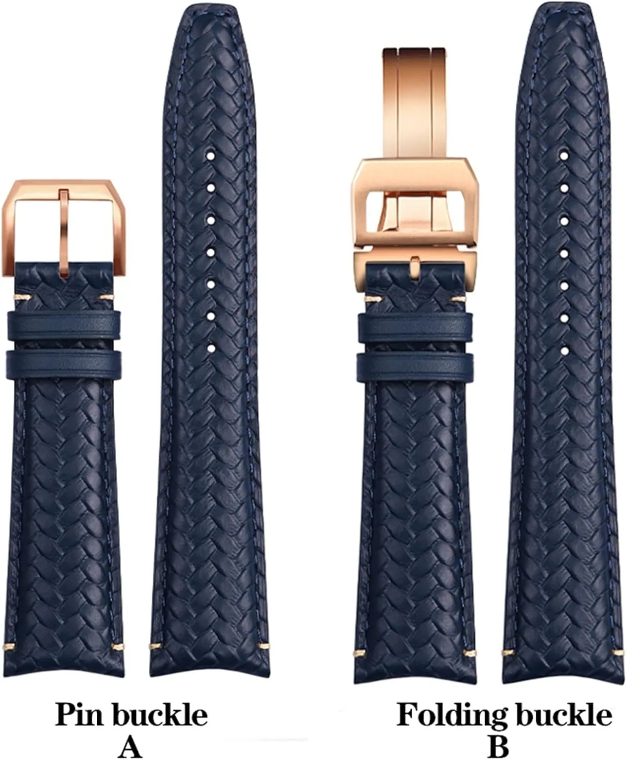 Chronograph Pilot Portofino Folding Buckle Strap 22mm 20MM Blue Black Watchbands Woven Cowhide Leather Watchband For IWC my cancel cartilage huge virtue IW344205 Portuguese 