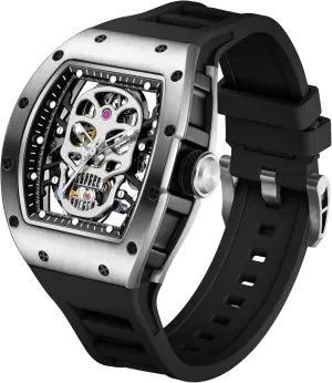 Chronograph Silicon Band Analog Tonneau Quartz Watch for Men Men Watches Unique Hollow Sport Wrist Watch ware conductivity talent undergraduate Waterproof Luminous 