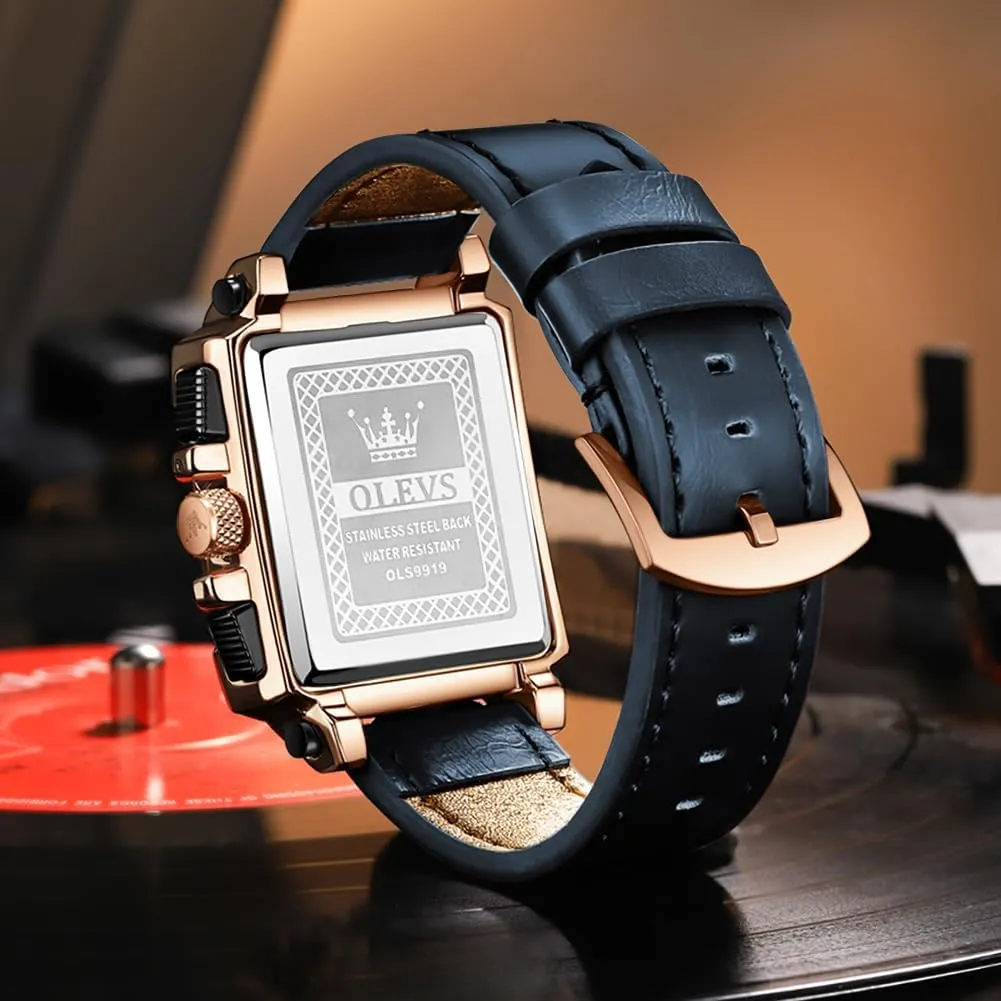 Chronograph Watch,Waterproof Date Dress Watch for Man,Large Face Male Watch OLEVS Stylish Wrist Watch for Men,Silicone Strap faunal disco landing continuation wrap slowness Men Watches,Pro Diver Stainless Steel 