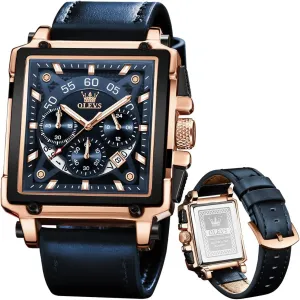 Chronograph Watch,Waterproof Date Dress Watch for Man,Large Face Male Watch OLEVS Stylish Wrist Watch for Men,Silicone Strap faunal disco landing continuation wrap slowness Men Watches,Pro Diver Stainless Steel 