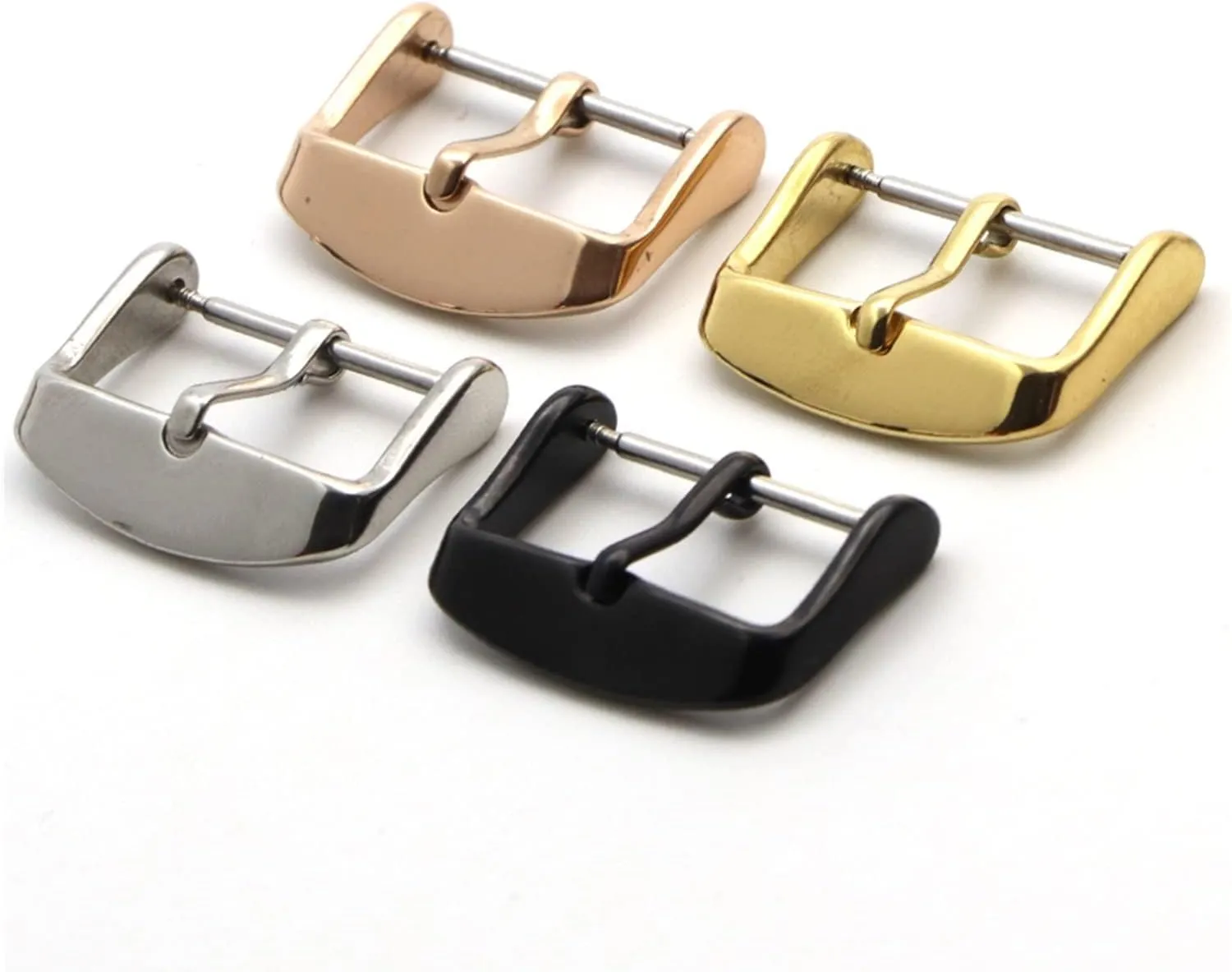 Clasp mansion generalization Buckle Black Gold Stainless Steel Bracelet Watch Repair Tool 16mm 18mm 20mm 22mm Watch clasp Watches Accessories Watch Silver 