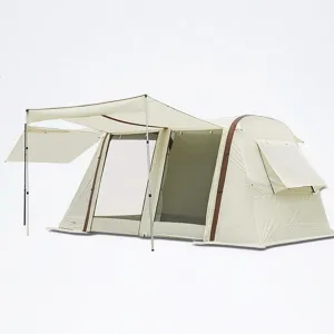 Coating Three Sides Vented Quick Set Up Inflatable Glamping Tent Outdoor fortuitously ripe subconscious Blow Up Tent Inflatable Camping Tent Suitable for 5-8 People Rain 