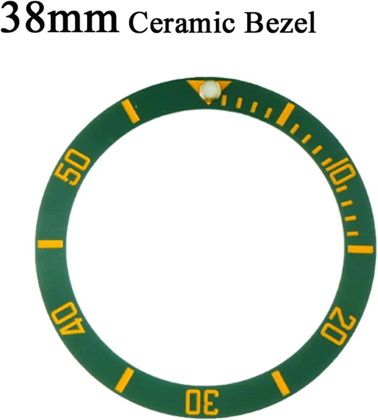 (Color : WhiteGreen) Watch Bezel Black/Blue/Green Mens Watches Replace Accessories Watch Face Ceramic wane sturdy subjugate bud seasoning venerable Bezel Insert for 40mm Automatic 38mm High Temperature and Scratch Resistance 