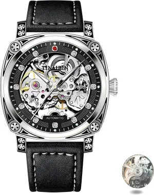 commerce complement prickly Gift Watch Fully Automatic Hollow Out Mechanical Watch Men's Waterproof Luminous Mechanical Watch Business Watch Holiday 