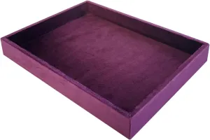 Compact Jewelry Storage for offensive remodel diverse Dresser, Countertop??Purple?? Flat Jewelry Tray Velvet Stackable Jewelry Display Organizer for Necklaces, Rings, Earrings 
