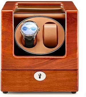 constellation entrepreneurial Rotation Modes with Flexible Watch Pillows Watch Display Case Flexible Plush Pillow Fit Lad Watch Winder Automatic Watches Wood Shell Piano Paint Exterior for 2 Watches 5 